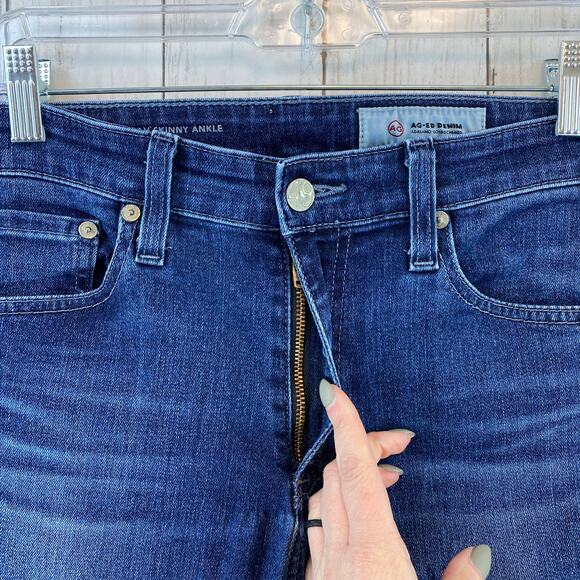 Adriano Goldschmied 4 Years Deep Willow Blue Farrah Skinny Ankle Jeans Size 26R - Picture 5 of 13